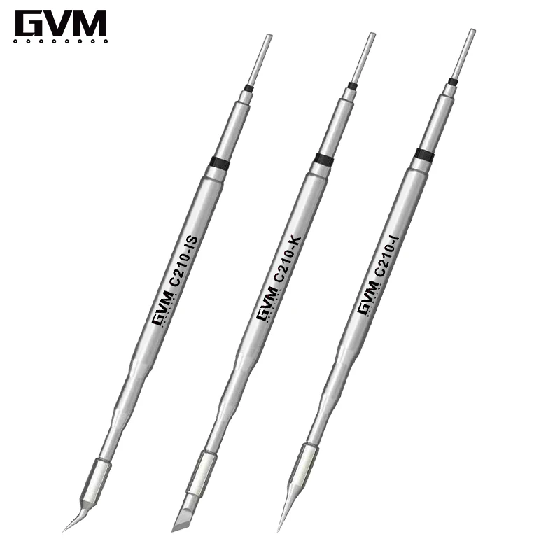 GVM C210 Series Integrated Soldering Iron Tips and Heating Core Efficient Heat Conduction Temperature Recovery for GVM T210