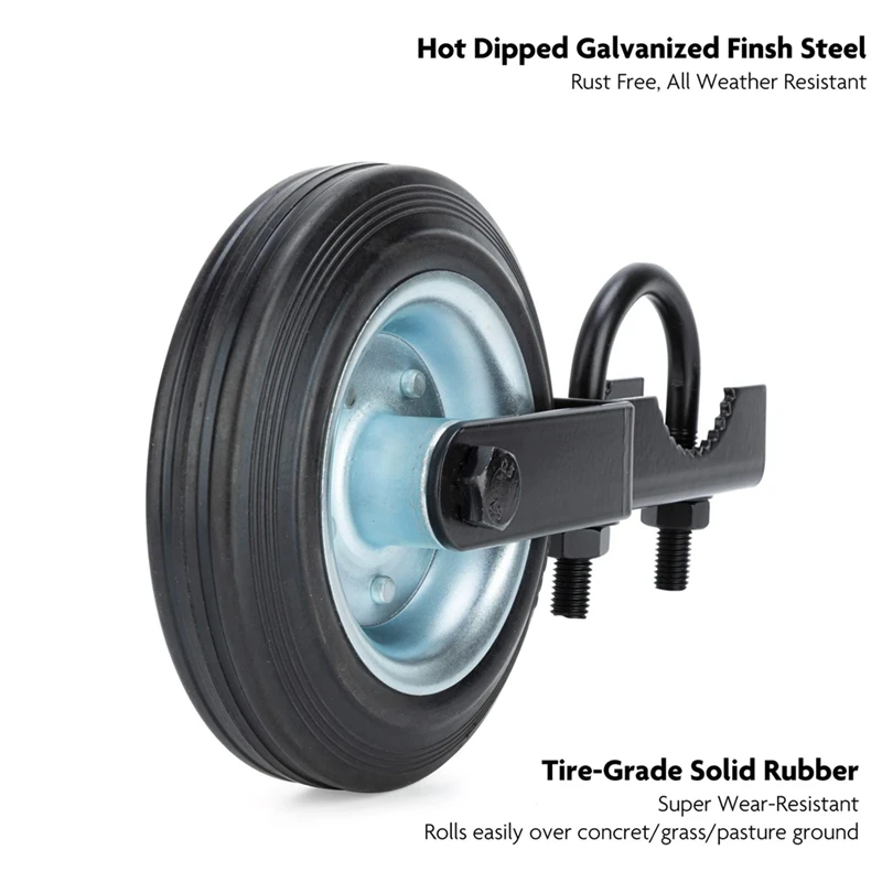 

Колесо для ворот 6 дюймов, комплект роликов для ворот, усиленное, для цепных и распашных ворот, прочное, черное