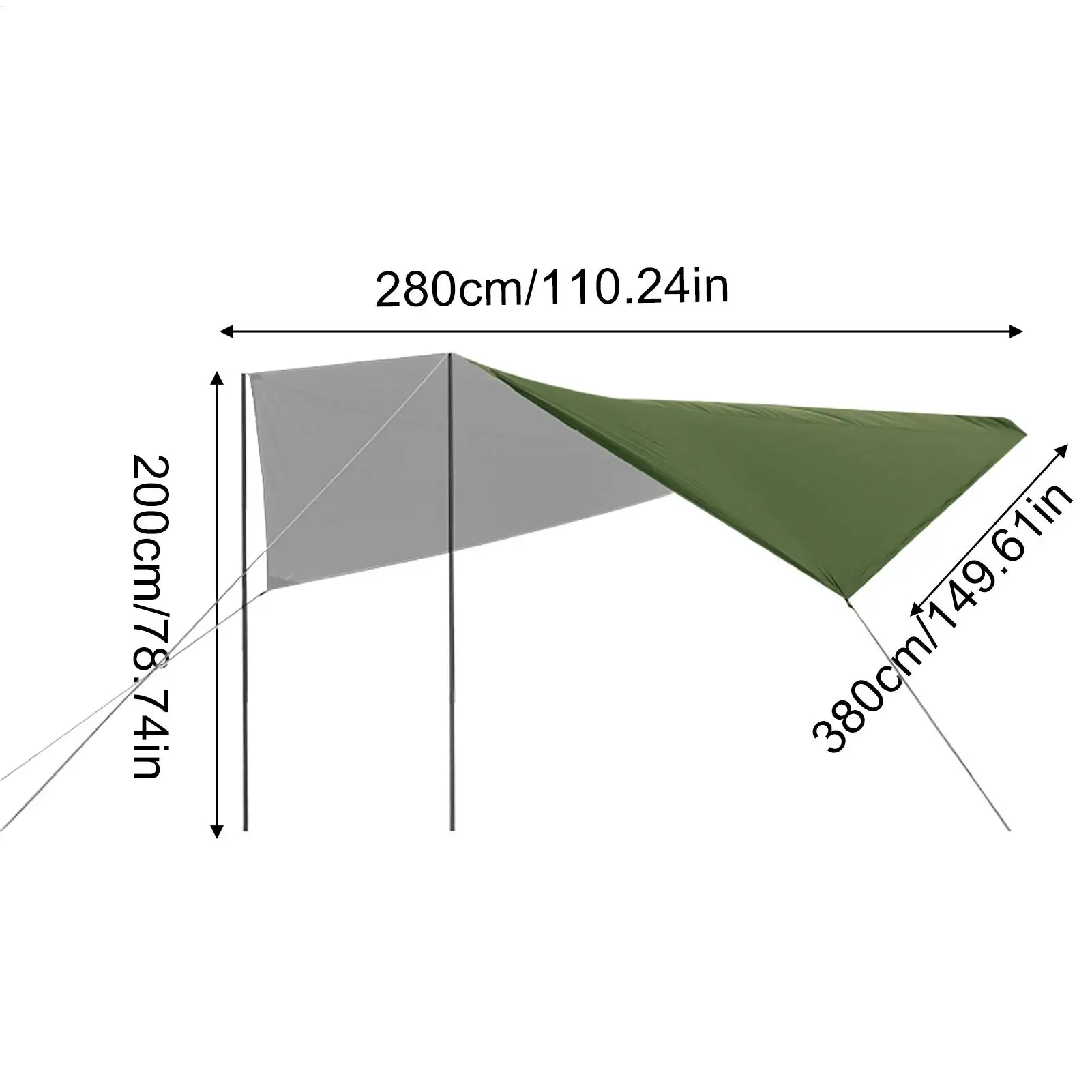 مظلة السيارة خيمة خلفية مقاومة للماء لسيارة الشمس المأوى المظلة قماش القنب خيمة للمعدات الخارجية فان سيدان الحافلات شاحنة السيارات