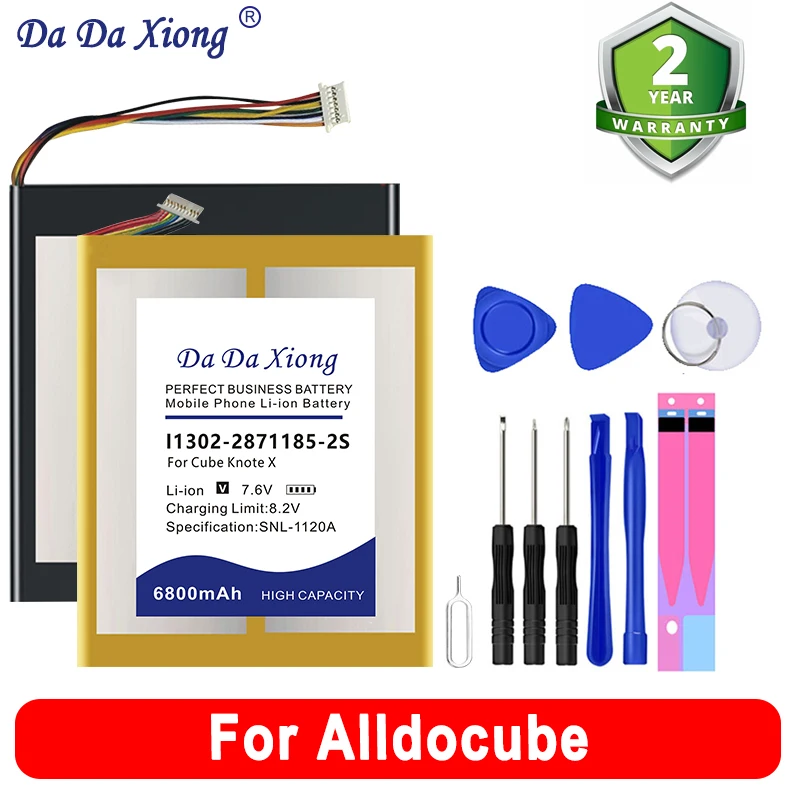 

Battery For Cube Alldocube iPlay Thinker Knote Iwork X 10 11 30 i35 40 M5 M5S M5X Talk9x U65gt Pro Tablet PC + Kit Tools