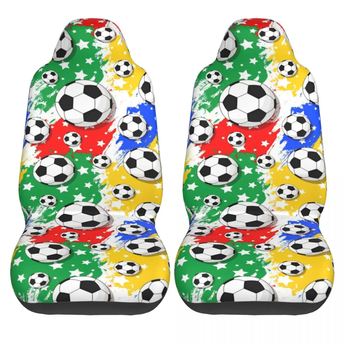 Football Soccer Patten Universal Car Seat Cover Protector Interior Accessories Travel Seat Covers Fiber Hunting