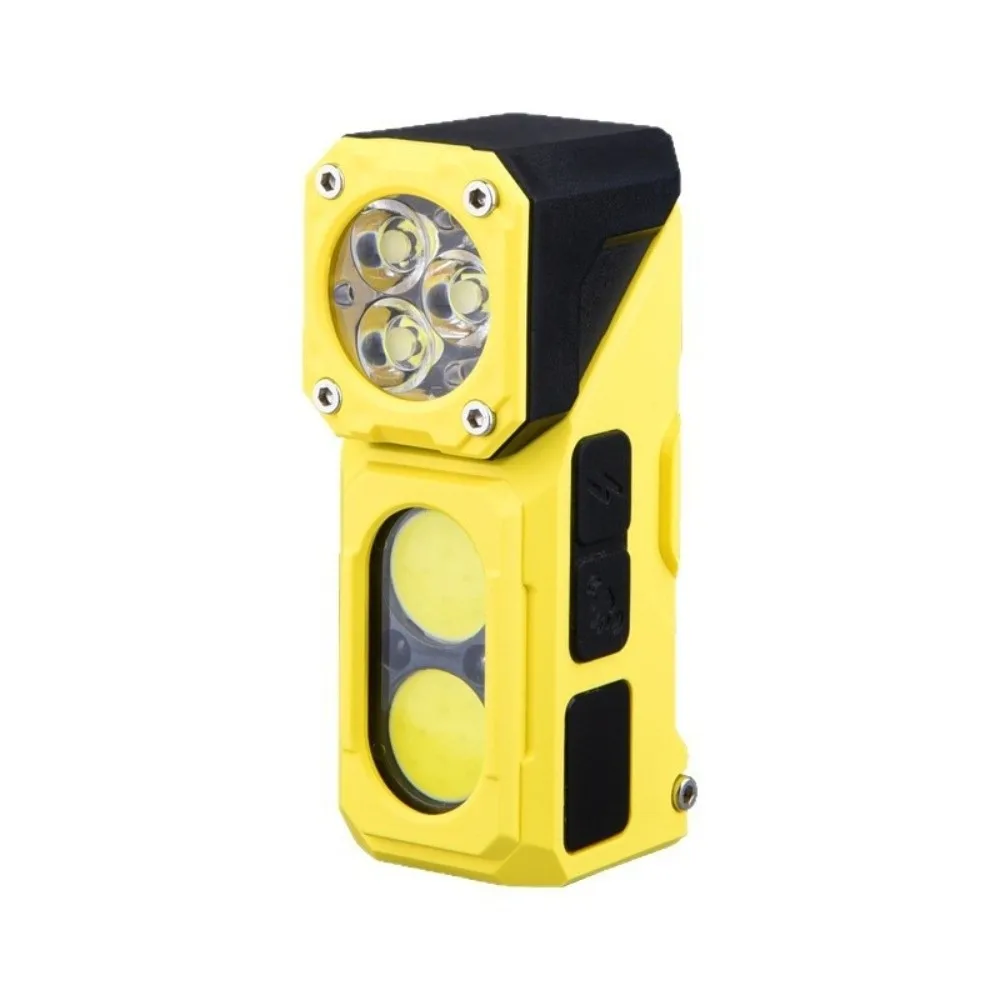 Wave Sensor Rechargeable Work Light Rotatable Head Metal Clip Portable Work Lamp Dual Light Source Rechargeable