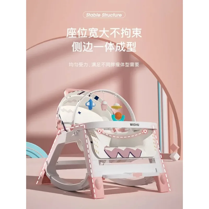 Baby Rocking Chair Soothing Chair Coaxing Artifact Newborn Cradle Baby Recliner To Coax The Baby To Sleep on The Rocking Be