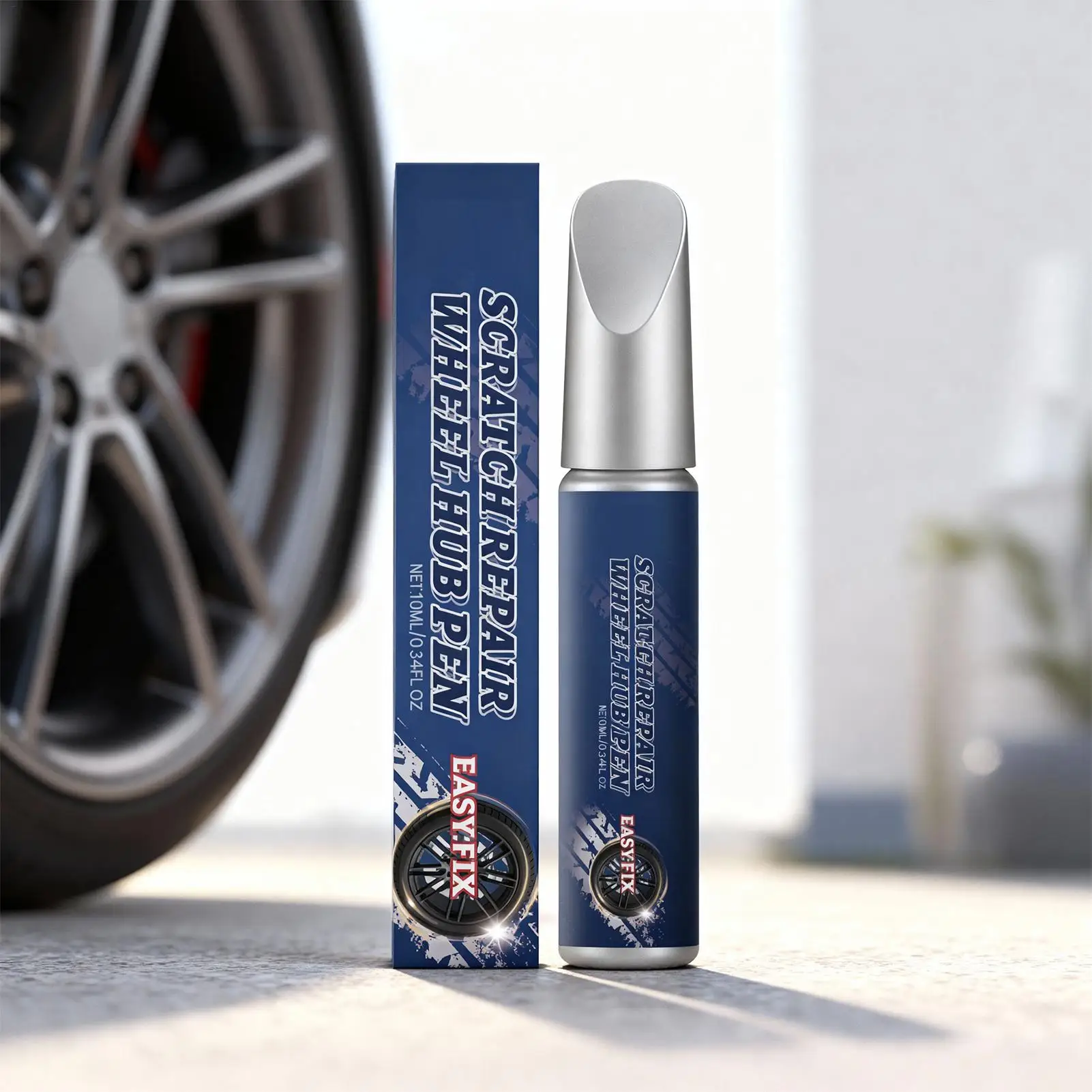 Wheel Paint 10ml Precision Scratch Remover Pen Precision Wheel Scratch Remover For Home Garage Workshop Vehicle Minor Damage