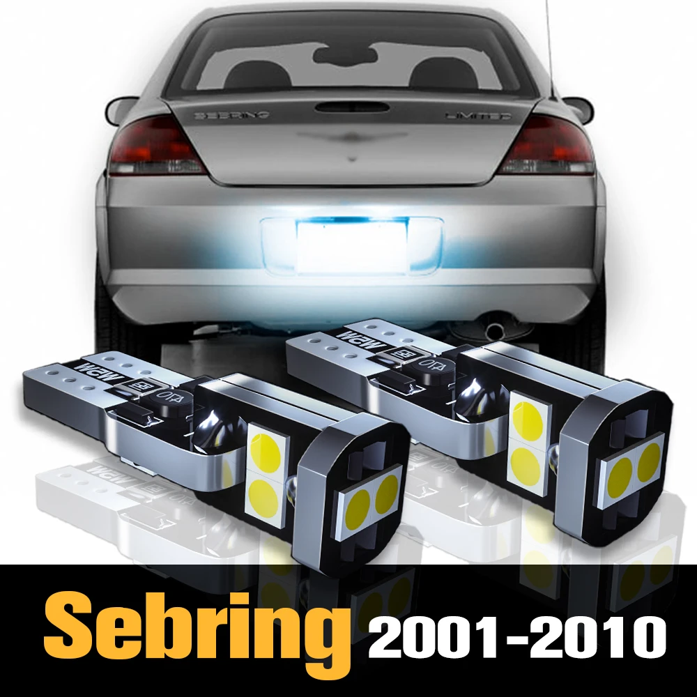 

2pcs Canbus LED License Plate Light Lamp Accessories For Chrysler Sebring 2001 2002 2003 2004 2005 2006 2007 2008 2009 2010