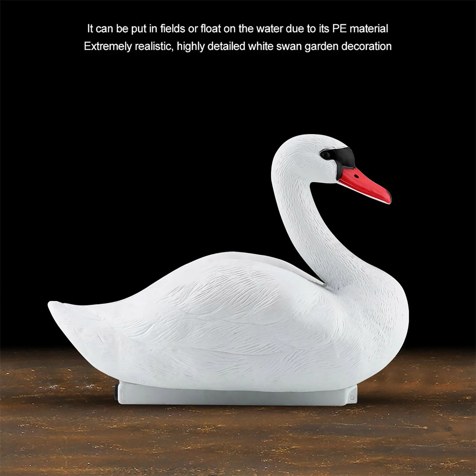 Cute Exquisite Simulation White Swan Figurine Garden Landscape Decoration Outdoor Hunting Decoy Accessory