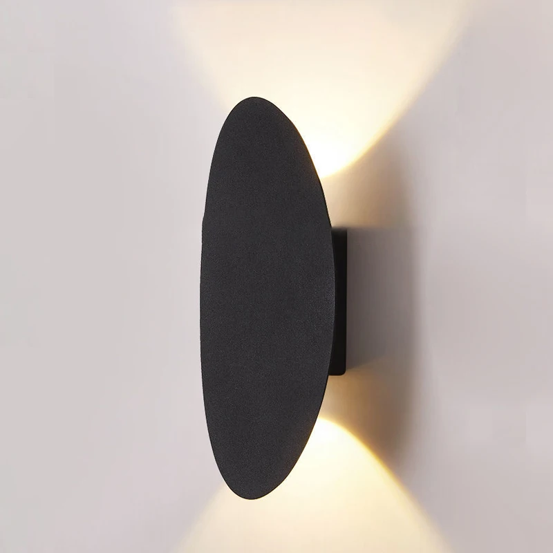 IP65 Waterproof 6W LED Aluminum Wall Lights, Surface Mounted Oval for Indoor & Outdoor - Ideal for Garden & Porch