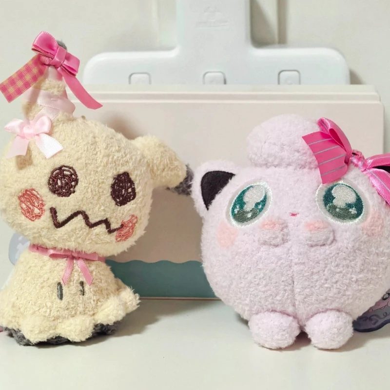 

PokéMon Mimikyu Teddiursa Jigglypuff Espurr Plush Doll Bag Charm Keychian Trendy Toy Desktop Ornament Anime Peripheral Gift
