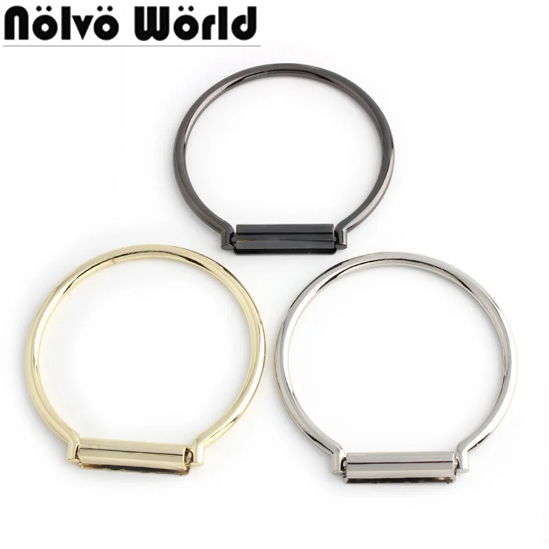 2-20PCS Light Gold,Gun black,Silver Metal Bag Handle Detachable Bag Belt Handbag Handle Strap Band DIY Replacement Accessories