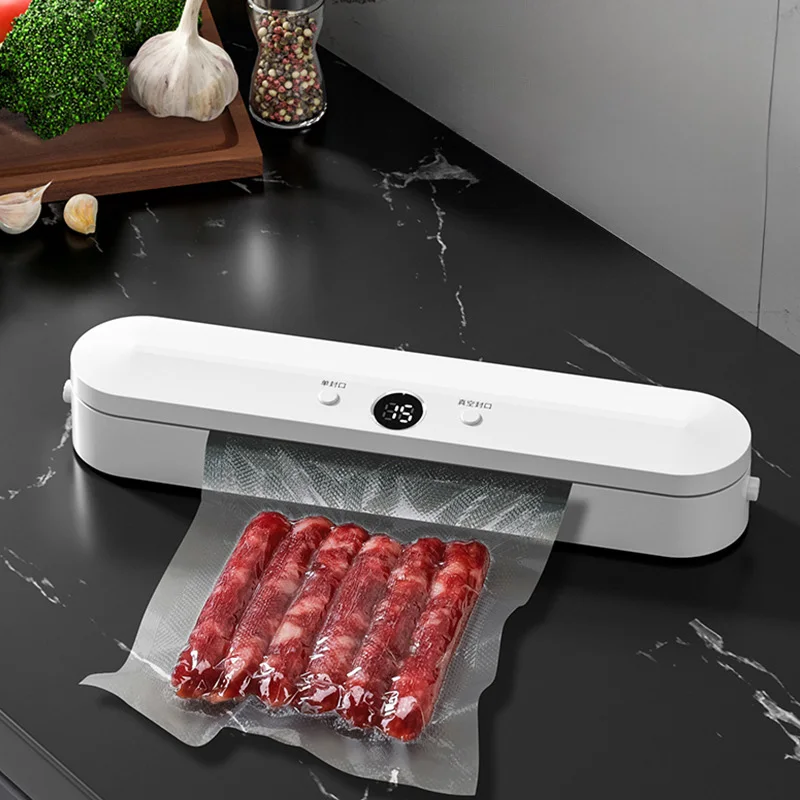 Vacuum Sealer 220V Automatic Packaging Machine Food Vacuum Sealer with 10pcs Free Vacuum Bags Household Vacuum Food Sealing