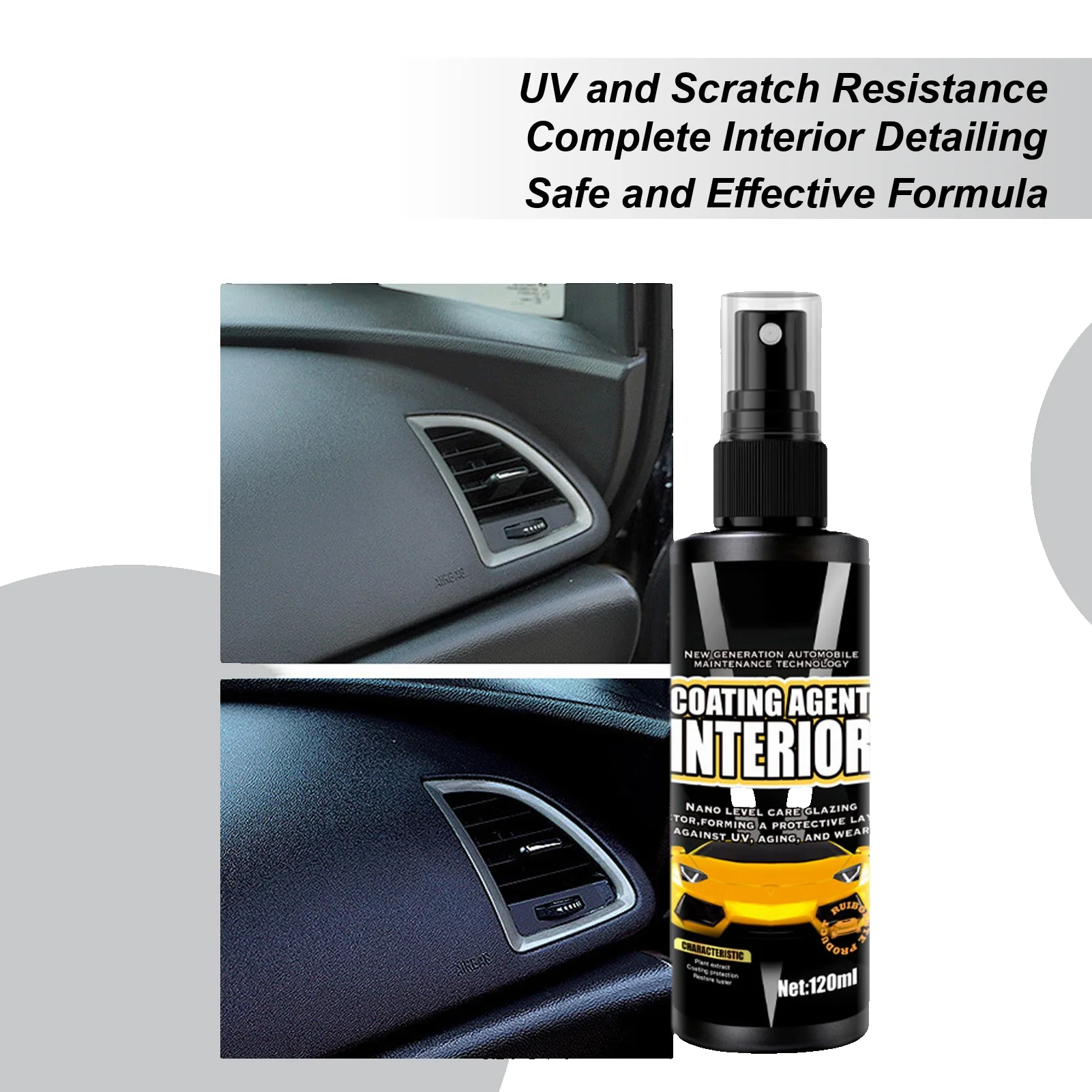 

Реставратор автомобильных резиновых накладок 120 мл, быстрые универсальные средства для автоматической чистки, средство для удаления пятен автомобиля для приборных панелей грузовиков, дверных рамок, дверей