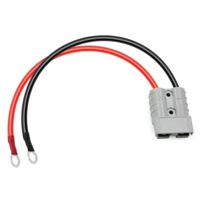 1PC 10AWG 50/80/120A M6/8/10 Tool-Free Heavy Duty Plug to Ring Terminal Battery Cable, Anti-Corrosion Power Connection Cord