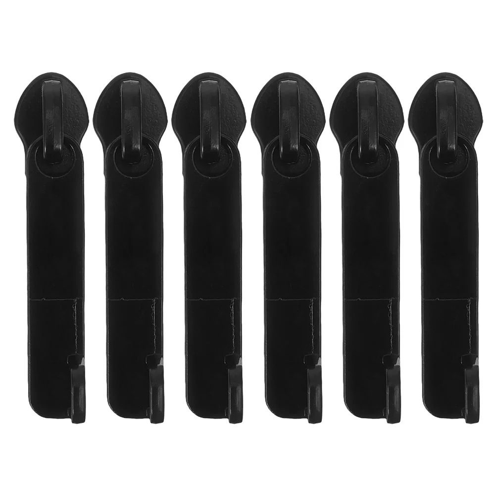 

6 Pcs Universal Suitcase Slider Zipper Repair Kit Replacement Puller Hardware Travel Bag Closure Metal Component Luggage Lock