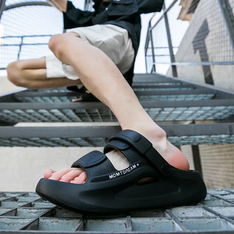 Man Sandals Fashion Sports Thick EVA Sole Comfortable Soft QuikFoam Slippers Slides Beach Street