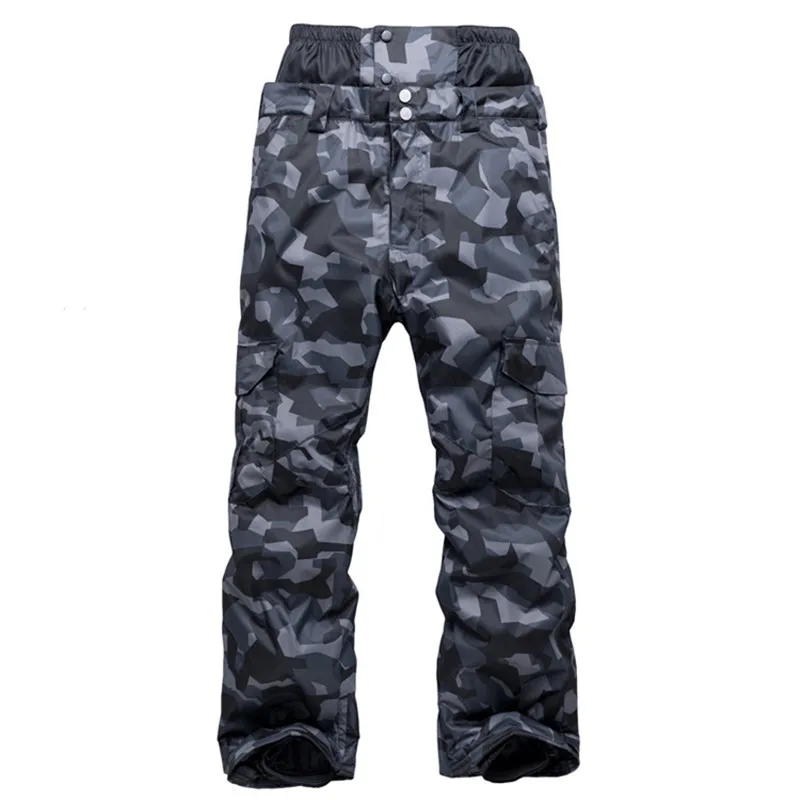 

Men 's Ski Pants Camouflage High-waist Snowboard Pants Adult Winter Outdoor Windproof Waterproof Warming Thicker Trouser New