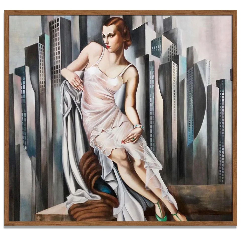 Tamara De Lempicka Artwork Replica Portrait De Madame Allan Bott Hand painted Figure Painting on Canvas Picture wall decoration