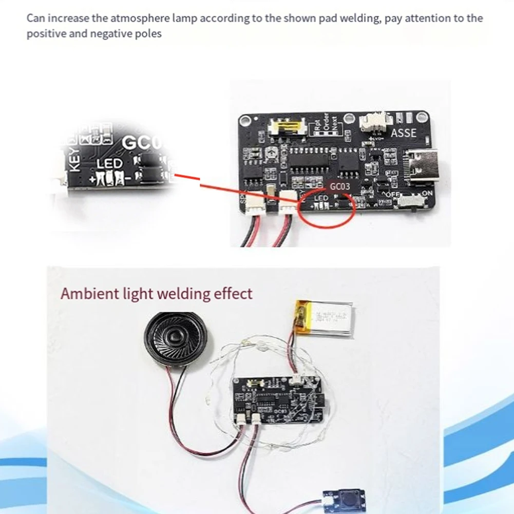 A10I Recording Greeting Card 8M Movement Box Holiday Christmas Birthday Card Music Cover Wall MP3 Download Voice Module