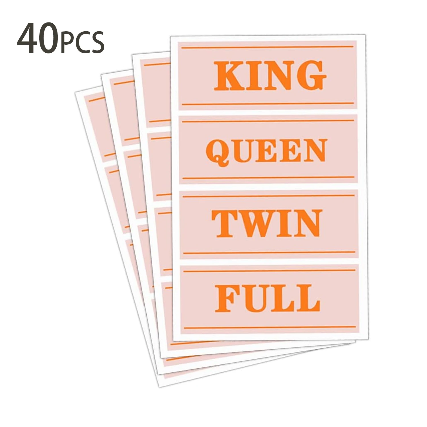 Bed Sheets Set Storage Labels Closet Organization Sheet Sticker 4*2 inch 40PCS