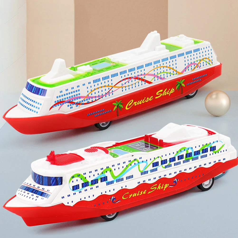 5 Pcs Pull Back Ship Model Cruise Toy Pull-back Suite Gliding Toys Abs Sliding Steam Plaything