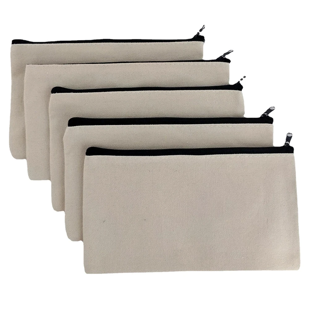 

ISKYBOB 10 шт. / Комплект пустой DIY холст сумка молния многофункциональный ремесленный мешок пенал коробка школа путешествия DIY подарочный пакет 2023