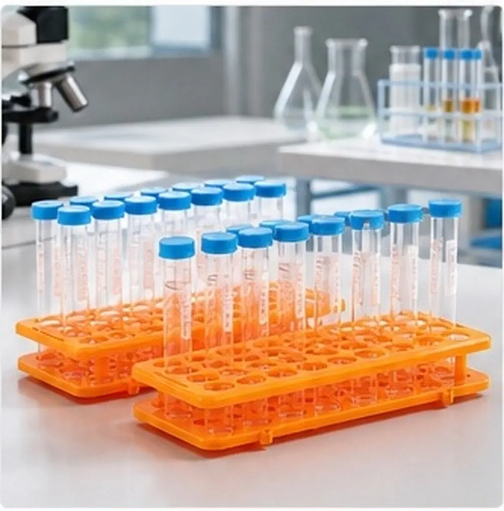 2Pcs Test Tube Rack 50 Holes Multifunctional Scientific Experiment Organizer for School Laboratory Home Science Projects