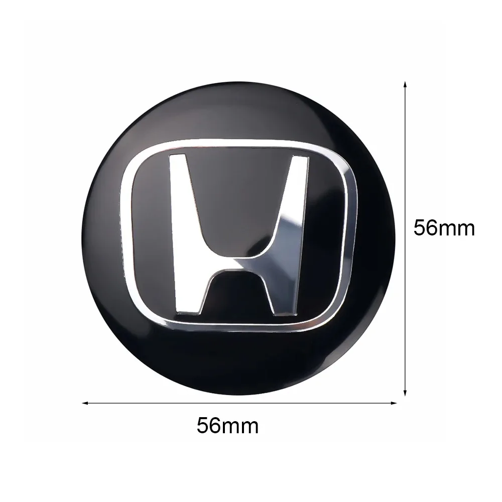 4pcs 56mm Car wheel hub cover badge sticker For Honda Accord Odyssey Civic CRV Inspire Envix Crider City Jade HRV Vezel Fit Jazz