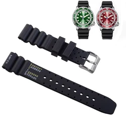 Silicone Resin Strap 20mm 22mm for Citizen BN0159 BN0162 BN0190 Promaster nd limits Solar Sport Diver Steel Bezel Seiko Bracelet