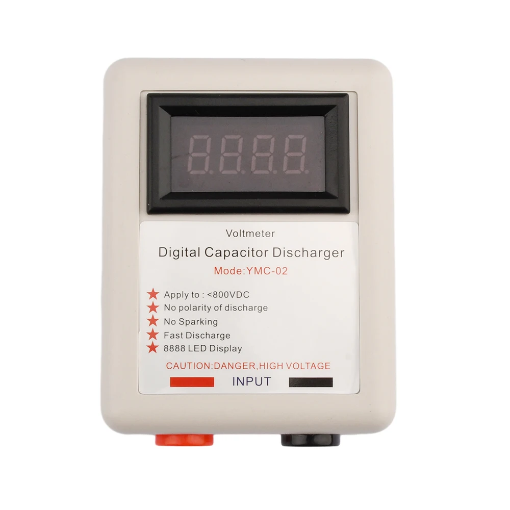 Imagem -03 - Testador de Tensão Capacitor Digital Descarregador Rápido Ferramenta de Descarga de Alta Tensão Exibição de Reparo Eletrônico Proteção de Sinal 800v