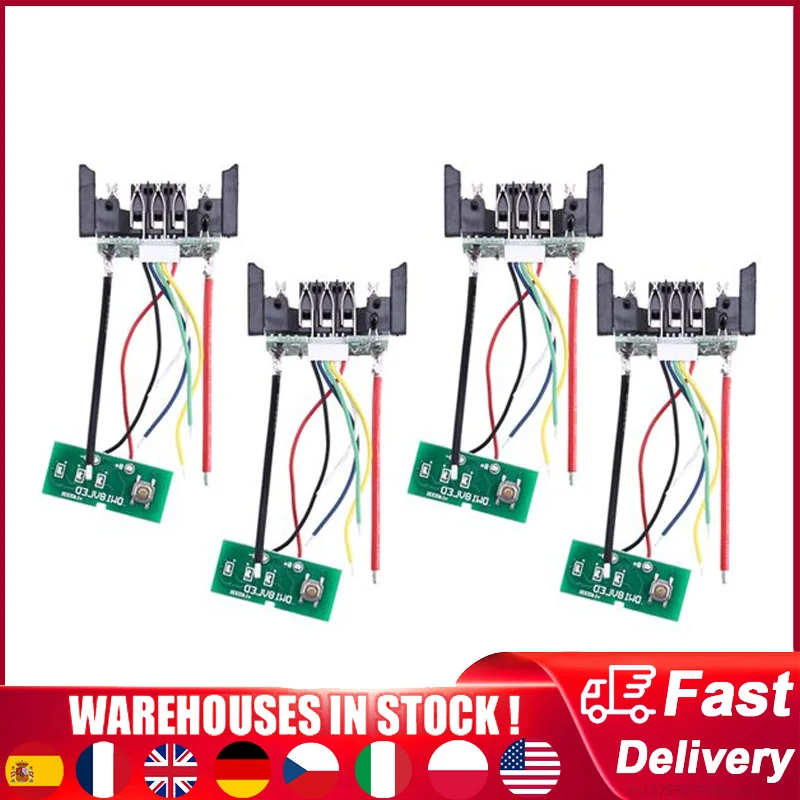 4Pcs DCB200 Li-Ion Battery PCB Charging Protection Circuit Board for Dewalt 18V 20V DCB201 DCB203 DCB204