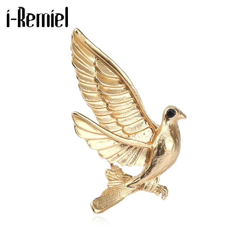 High-end Simple Peace Pigeon Corsage Lapel Pin Suit Brooch Men's Fashion New Retro Coat Pins Badge Men's Clothing Accessories