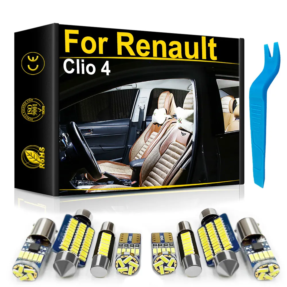 For Renault Clio 4 Accessories 2013 2014 2015 2016 2017 2018 Car Interior LED Lights Vehicle License Plate Lamp Canbus Kit