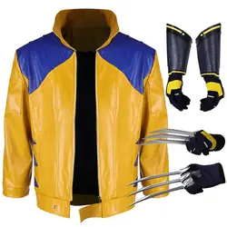 Wolf Logan Cosplay Men Jacket Coat Game Rivals Costume Fantasia Disguise Man Leather Jacket Superhero Halloween Carnival Suit