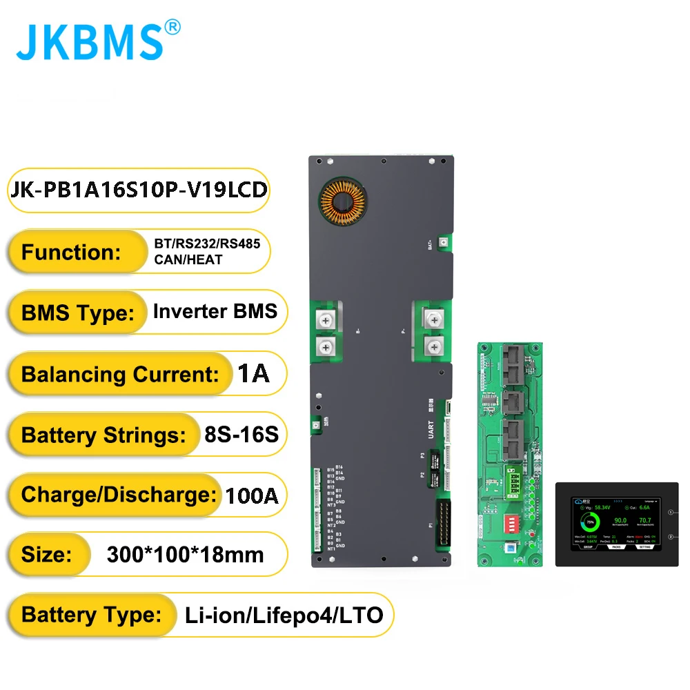 JKBMS Inverter Power Smart BMS V19 BMS 280AH 310AH Batterijpakketten 280AH Grade A Lifepo4 Batterij Familie Energieopslag