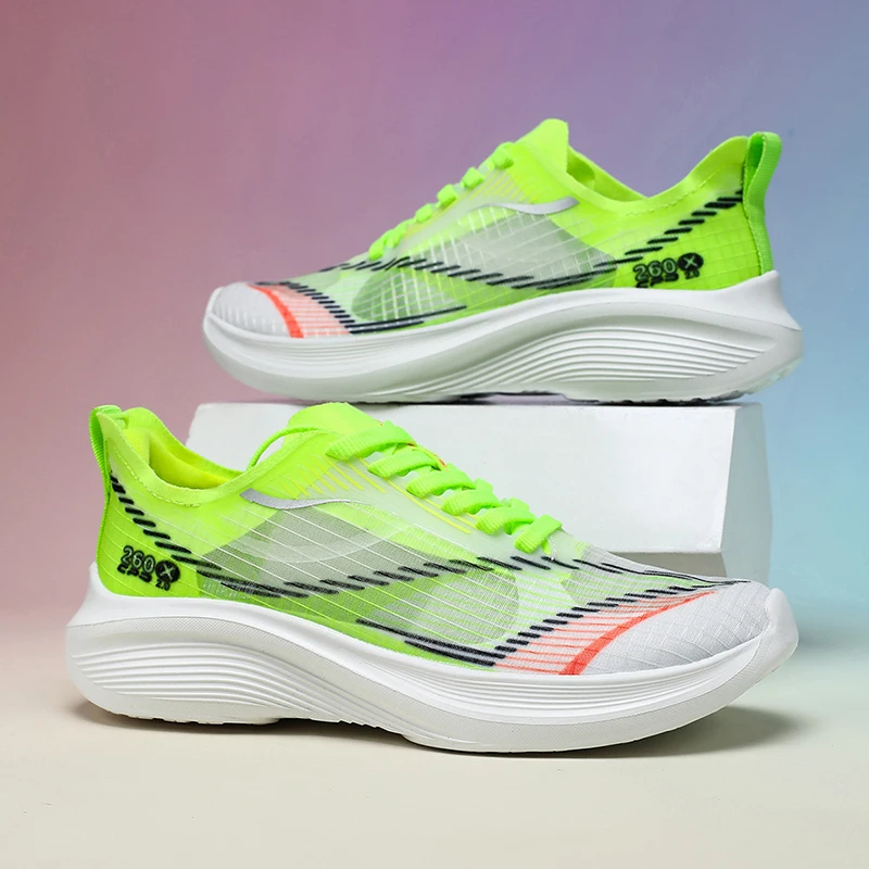 

Carbon Plate Casual Running Shoes Breathable Jogging Shoes Men Lightweight Women Gym Shoes Outdoor Male Cushion Sports Shoes