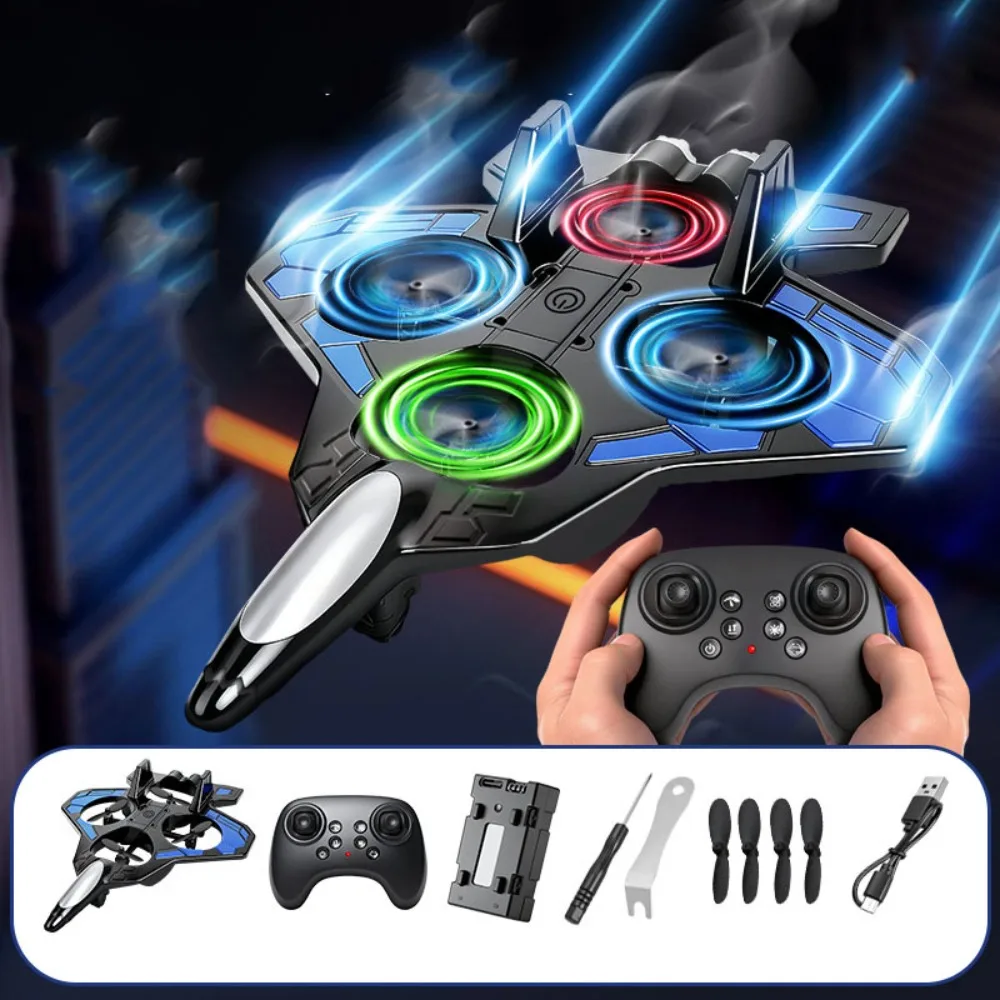 

Пенопласт EPP с дистанционным управлением, пенопластовый истребитель с датчиком гравитации, перезаряжаемый четырехмоторный вертолет, 2,4G, трюк с подсветкой