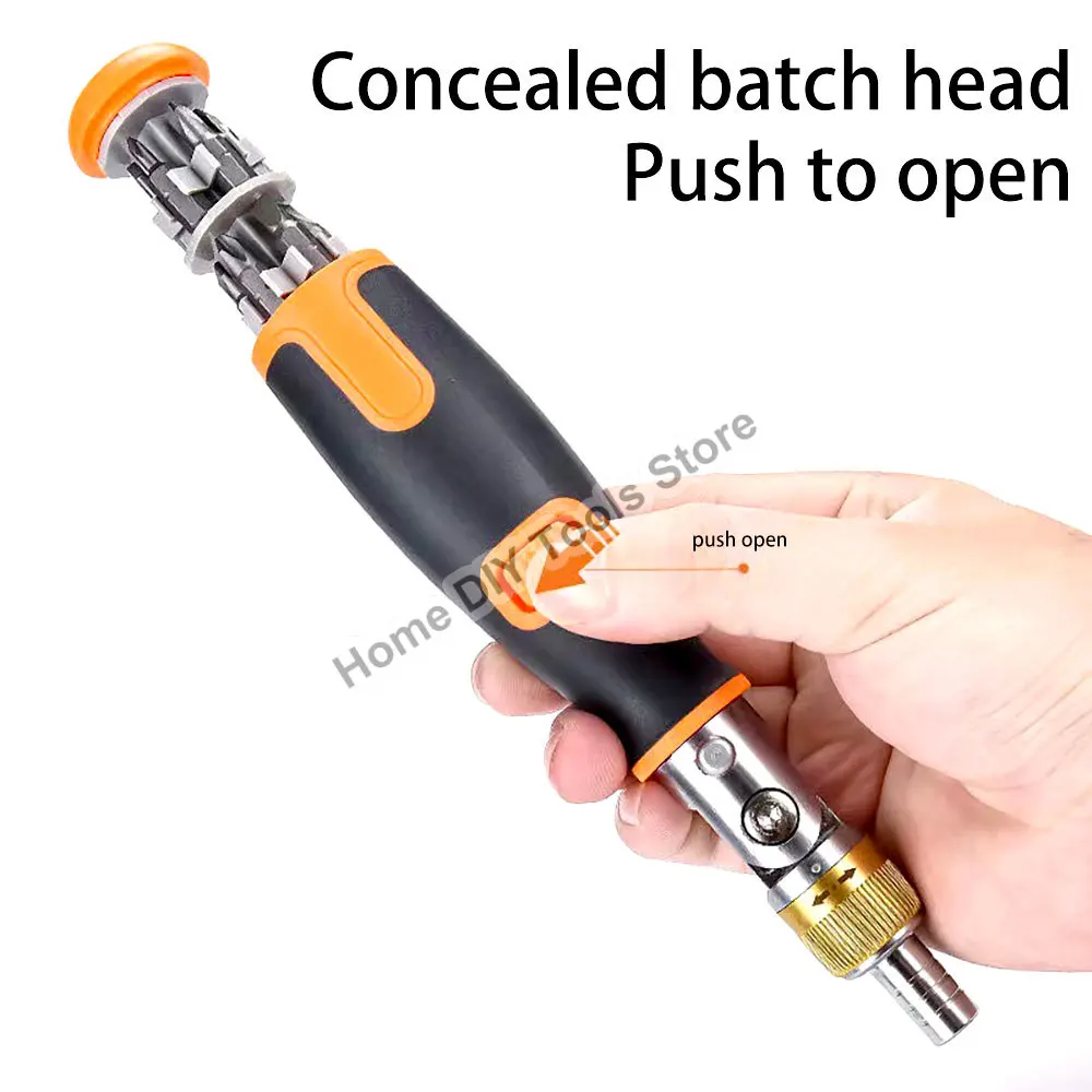 

10 In 1 Portable Ratchet Screwdriver Hidden Screwdriver Head Multi Angle Corner Capable Multifunctional Screwdriver Set