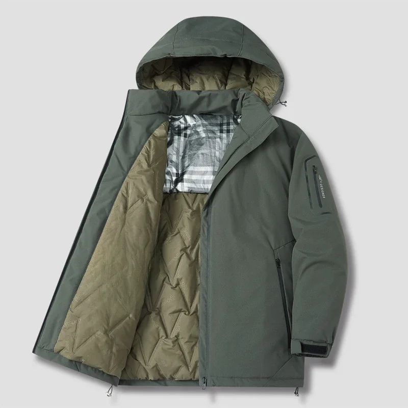 

Outwear Hiking Waterproof Parkas Men Thick Warm Fleece Puffer Jackets 6XL Winter Jacket Men Windproof Parka Coats Casual 2024