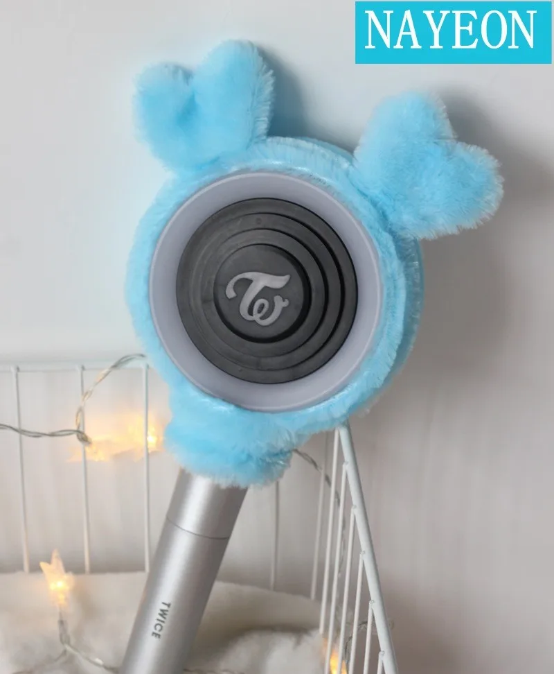 Idol Lightstick Cover Plush decoración protectora TWICE 4TH WORLD TOUR III CANDY BONG Light Stick Lamp Cover, regalo Kawaii