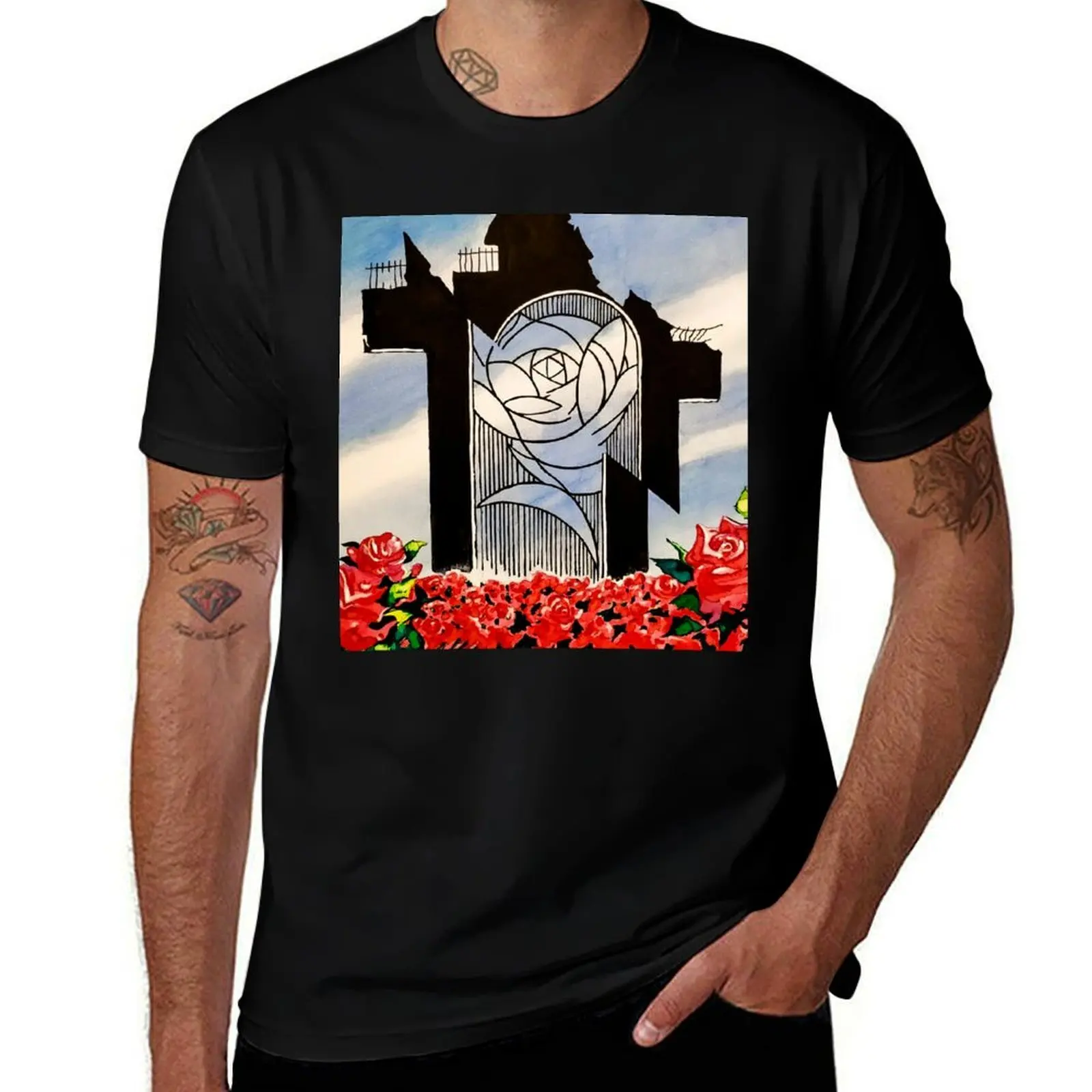 

Utena Rose Gate T-Shirt t shirt man casual t shirts for man graphic vintage T-Shirt