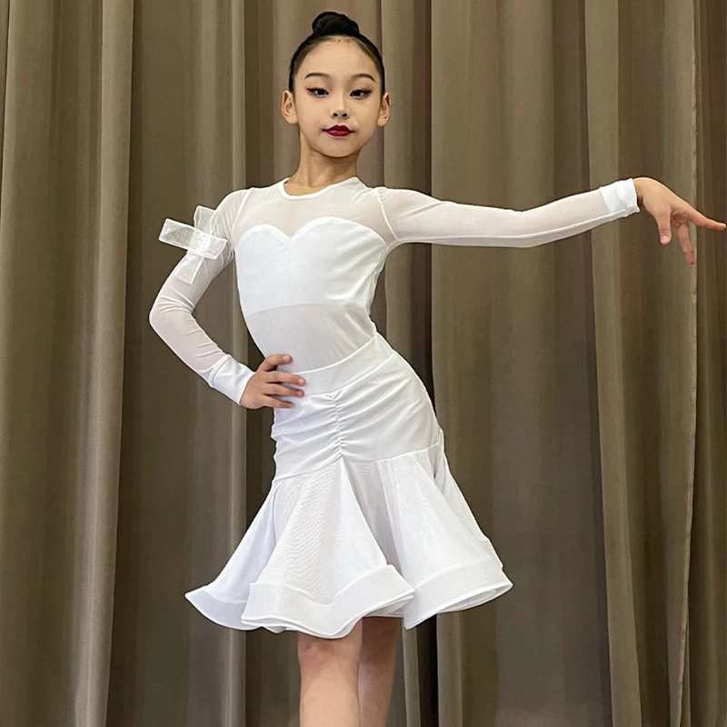 

Customized Latin Dance Skirt Girls' Practice Outfit Performance Costumes Suit Set Ballroom Dance Competition Dresses for Women