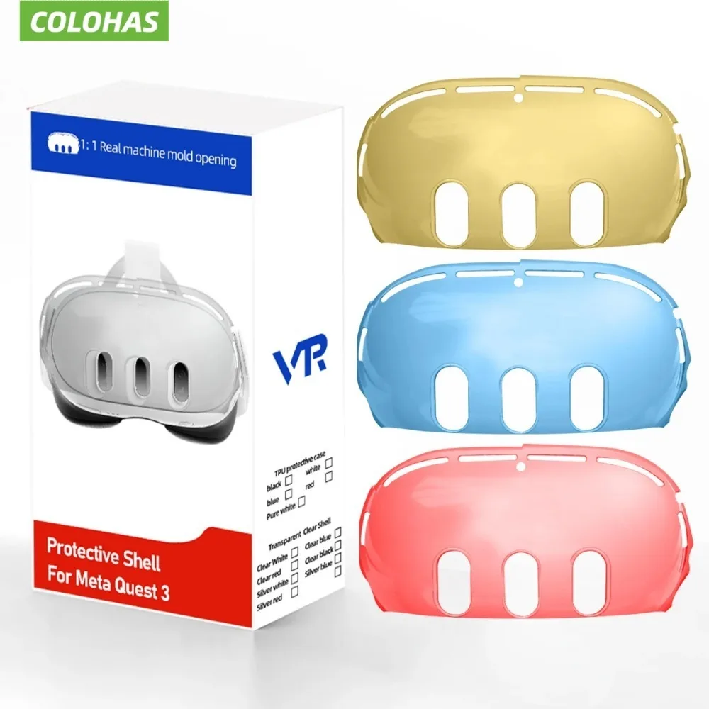 New for Meta Quest 3 Crystal Shell Scratch Resistant Cover Host Protective Cover for Quest 3 VR Accessory Drop Resistant Cover