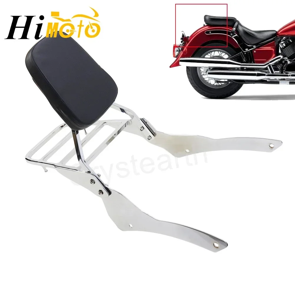 Motorcycle Sissy Bar Backrest w/Luggage Rack For Yamaha V-Star Dragstar 400/650 Classic 1998-2014 1999 2007 2008 2009 2010 2011