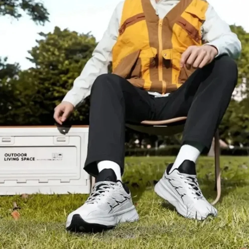 2025 جديد المشي لمسافات طويلة والجري في الهواء الطلق أحذية رجالية الرجعية حذاء كاجوال تنفس عصري ومريح 39-48 ثلاثي الألوان #6