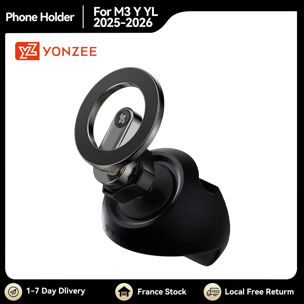 Support magnétique pour téléphone de voiture YZ pour Tesla Model 3 Y YL Highland Juniper 360° °   Support de voiture rotatif en métal, multi-styles, installation facile, accessoires intérieurs, support magnétique pour téléphone Tesla