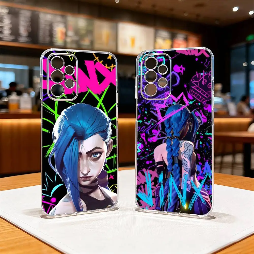 

A-Arcane hot game J-JinXs Phone Case For Samsung S25,S24,S21,S22,S23,S30,Ultra,S20,Plus,Fe Transparent Cover