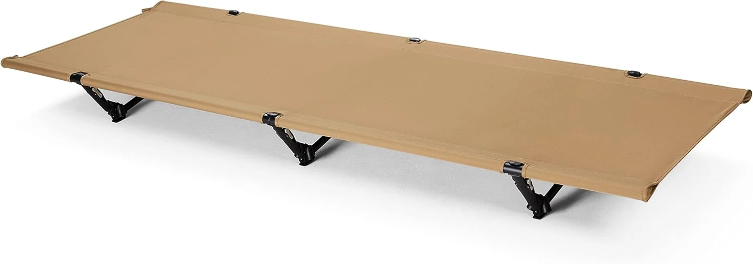 Lightweight, Compact, Collapsible, Portable Camping Cot, Regular, Coyote Tan