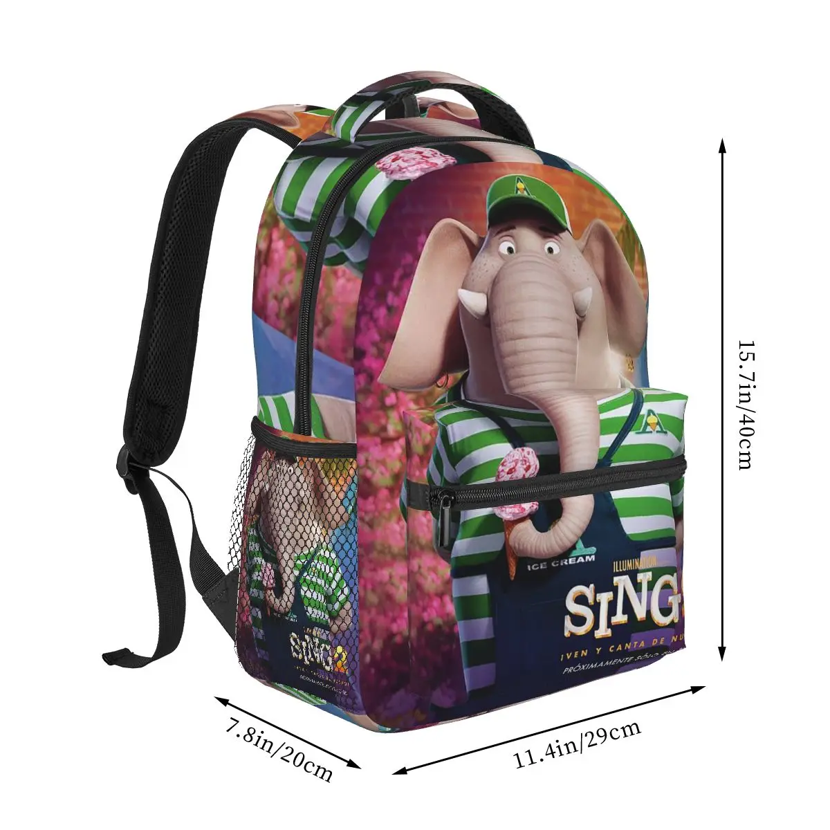 Sing Backpacks Boys Girls Bookbag Students School Bags Cartoon Laptop Rucksack Shoulder Bag Large Capacity