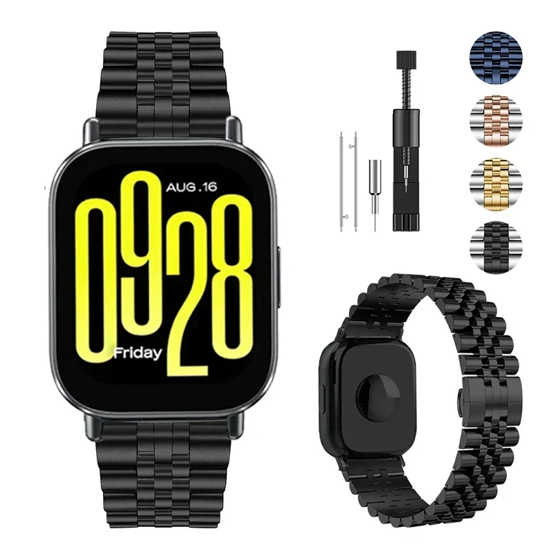 22mm Luxury Stainless Steel Strap for Redmi Watch 5 Lite/5 Active Metal Bracelet Watchband for Huawei Watch GT5-4-3 46mm Correa