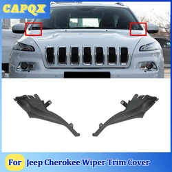 For Jeep Cherokee Front Wiper Trim Cover Windshield Wrap Corner Fender Grille Water Deflector Plate