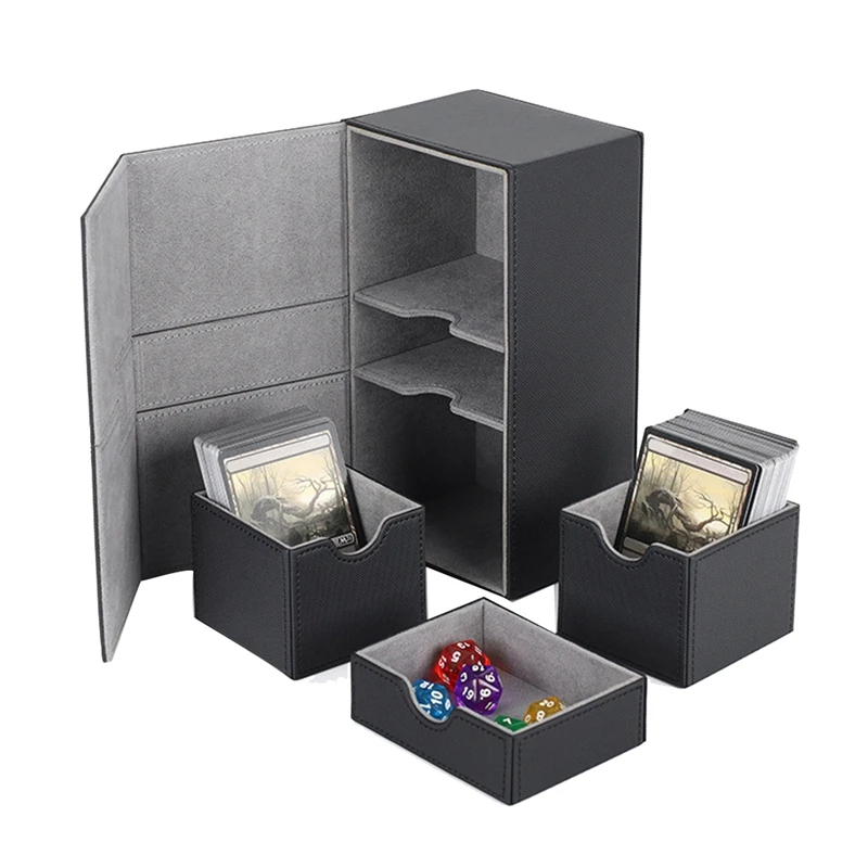 Multifunction Case Container Card Box Card Protector Card Deck Boxes Holds 200+ Card Carrying Organiser Case